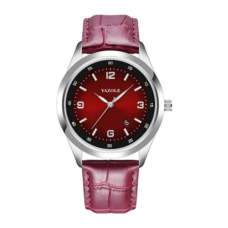 Business Casual Luminous Pointer Z Kalendarzem Dial Pu Leather 3atm Wodoodporny Męski Zegarek Kwarcowy Na Rękę