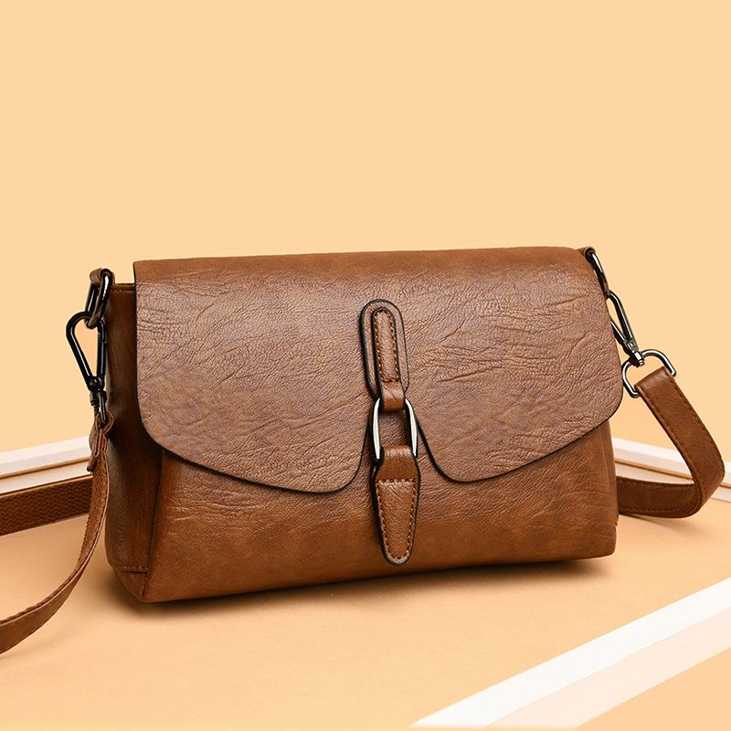 Kobiety Retro Faux Leather Wodoodporna Magnetyczna Torba Na Ramię 6.5 Cala Torba Na Telefon Crossbody