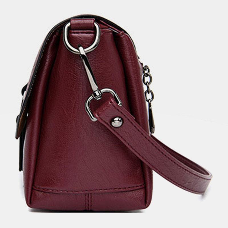 Kobiety Retro Faux Leather Wodoodporna Magnetyczna Torba Na Ramię 6.5 Cala Torba Na Telefon Crossbody