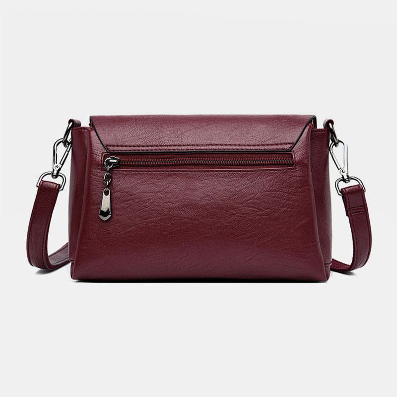 Kobiety Retro Faux Leather Wodoodporna Magnetyczna Torba Na Ramię 6.5 Cala Torba Na Telefon Crossbody