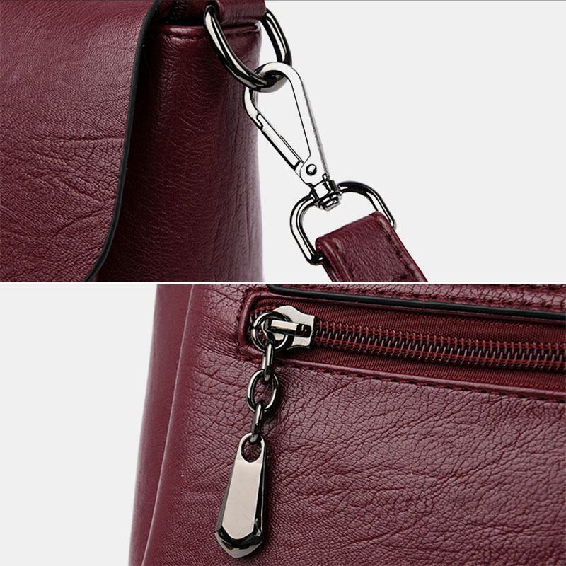 Kobiety Retro Faux Leather Wodoodporna Magnetyczna Torba Na Ramię 6.5 Cala Torba Na Telefon Crossbody