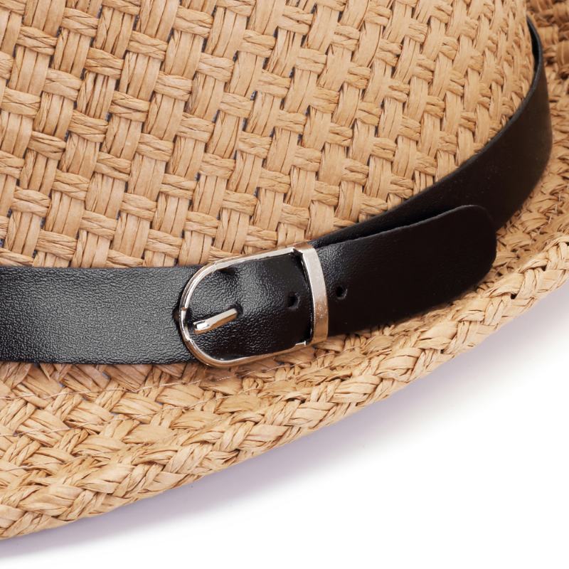 Mężczyźni Kobiety Klasyczny Kapelusz Kowbojski Z Szerokim Rondem Słomkowy Kapelusz Outdoor Visor Fedora Beach Panama Hats