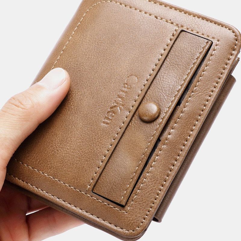 Męskie Retro Zipper Wallet Holder Posiadacz Karty Worek Na Monety