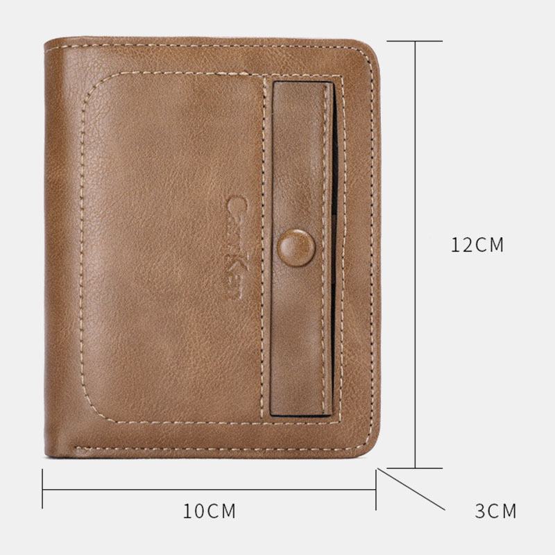 Męskie Retro Zipper Wallet Holder Posiadacz Karty Worek Na Monety