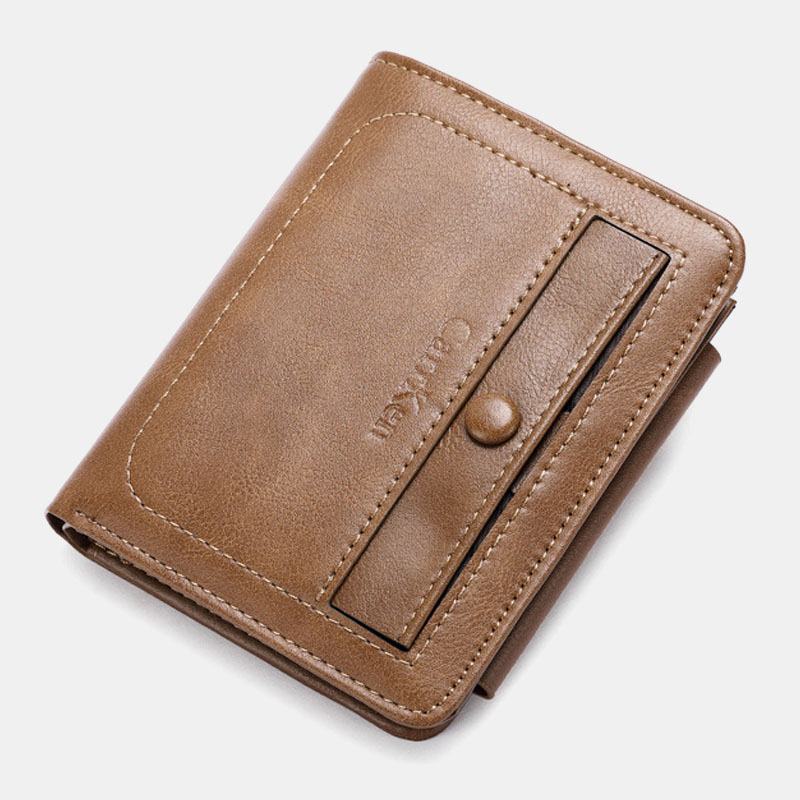 Męskie Retro Zipper Wallet Holder Posiadacz Karty Worek Na Monety