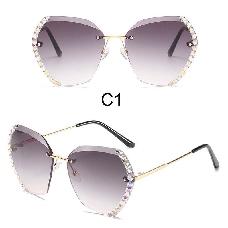 Rhinestone Cut-edge Okulary Przeciwsłoneczne Damskie Gorąca Wyprzedaż Źródło