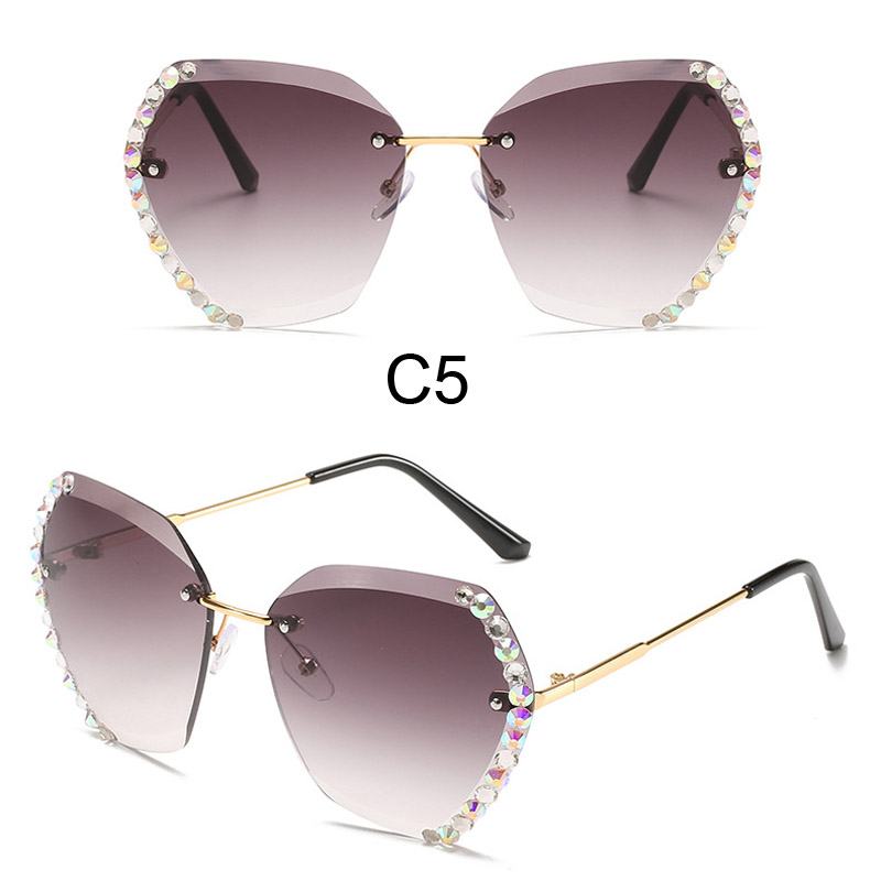 Rhinestone Cut-edge Okulary Przeciwsłoneczne Damskie Gorąca Wyprzedaż Źródło