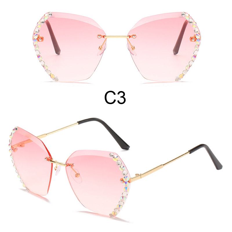 Rhinestone Cut-edge Okulary Przeciwsłoneczne Damskie Gorąca Wyprzedaż Źródło